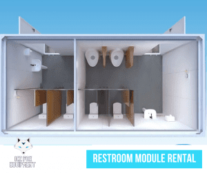 restroom module rental